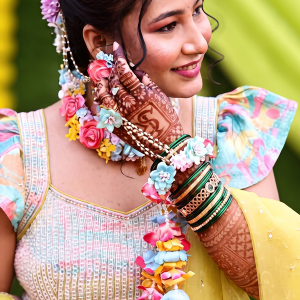 Vibrant Multicolor Handmade Floral Bridal Jewelry Set