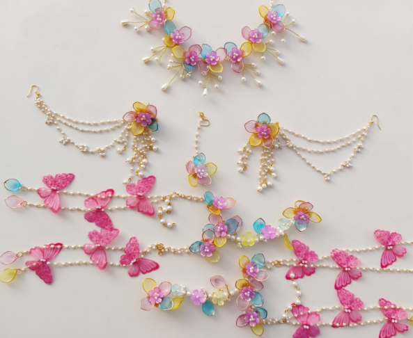 Candy Bloom Butterfly Floral Jewelry Set