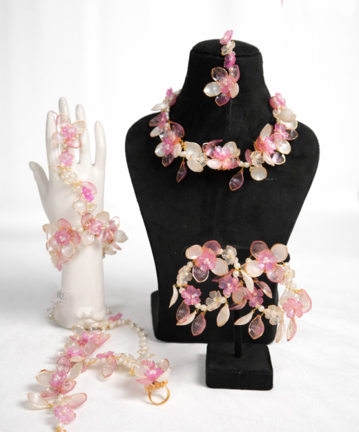 Rosé Petal Luxury Floral Jewelry Set