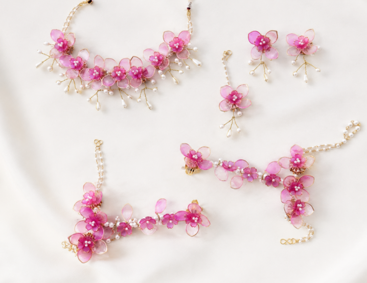 Rosé Bloom Luxe Floral Jewelry Set